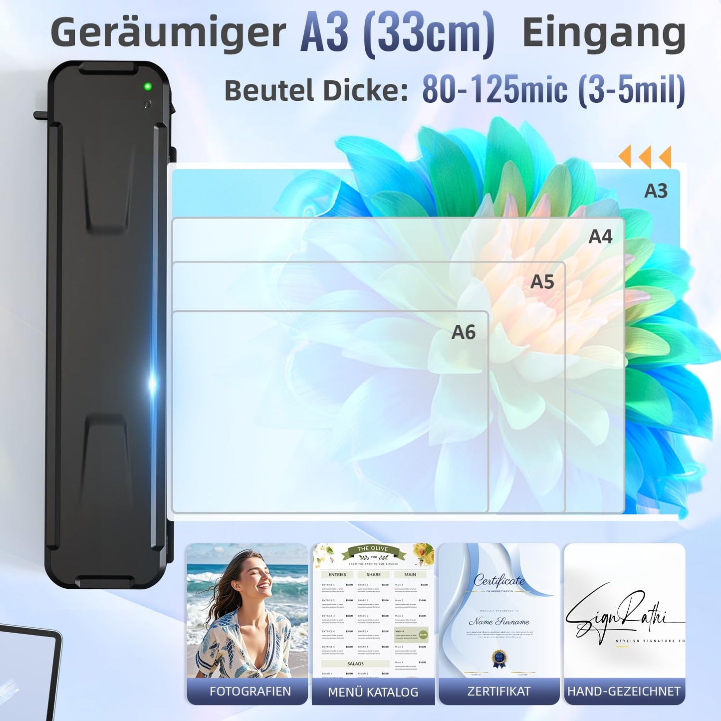 Laminointikone A3 + Kalvot 50 Kpl