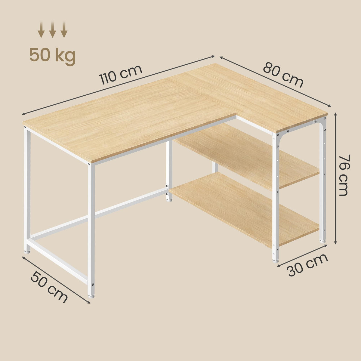 Kirjoituspöytä L-Shape