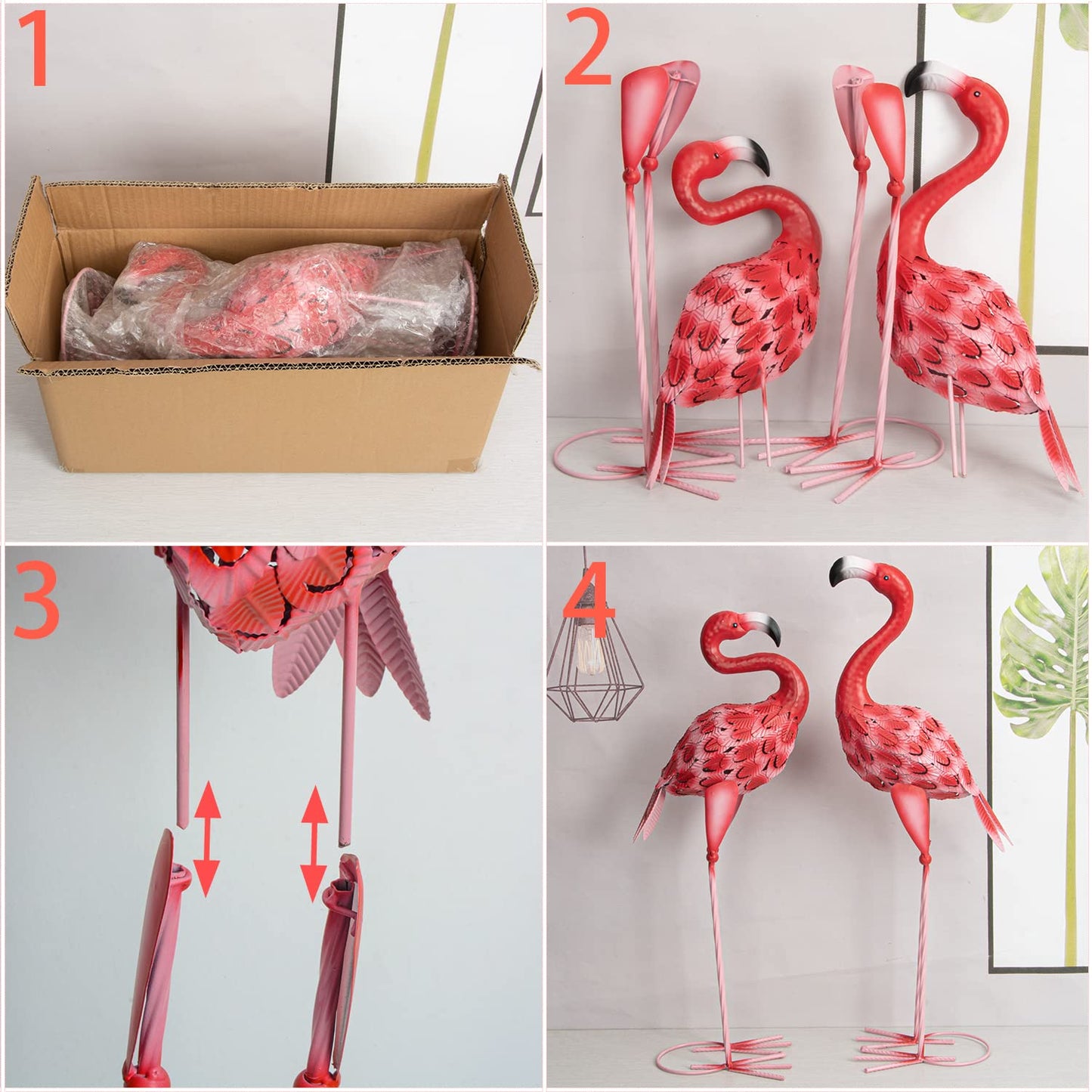 Puutarhakoriste "Flamingo" 2kpl