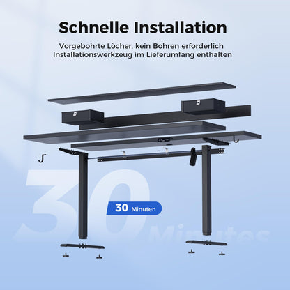 Sähköpöytä Laatikoilla Musta 100 x 60 cm