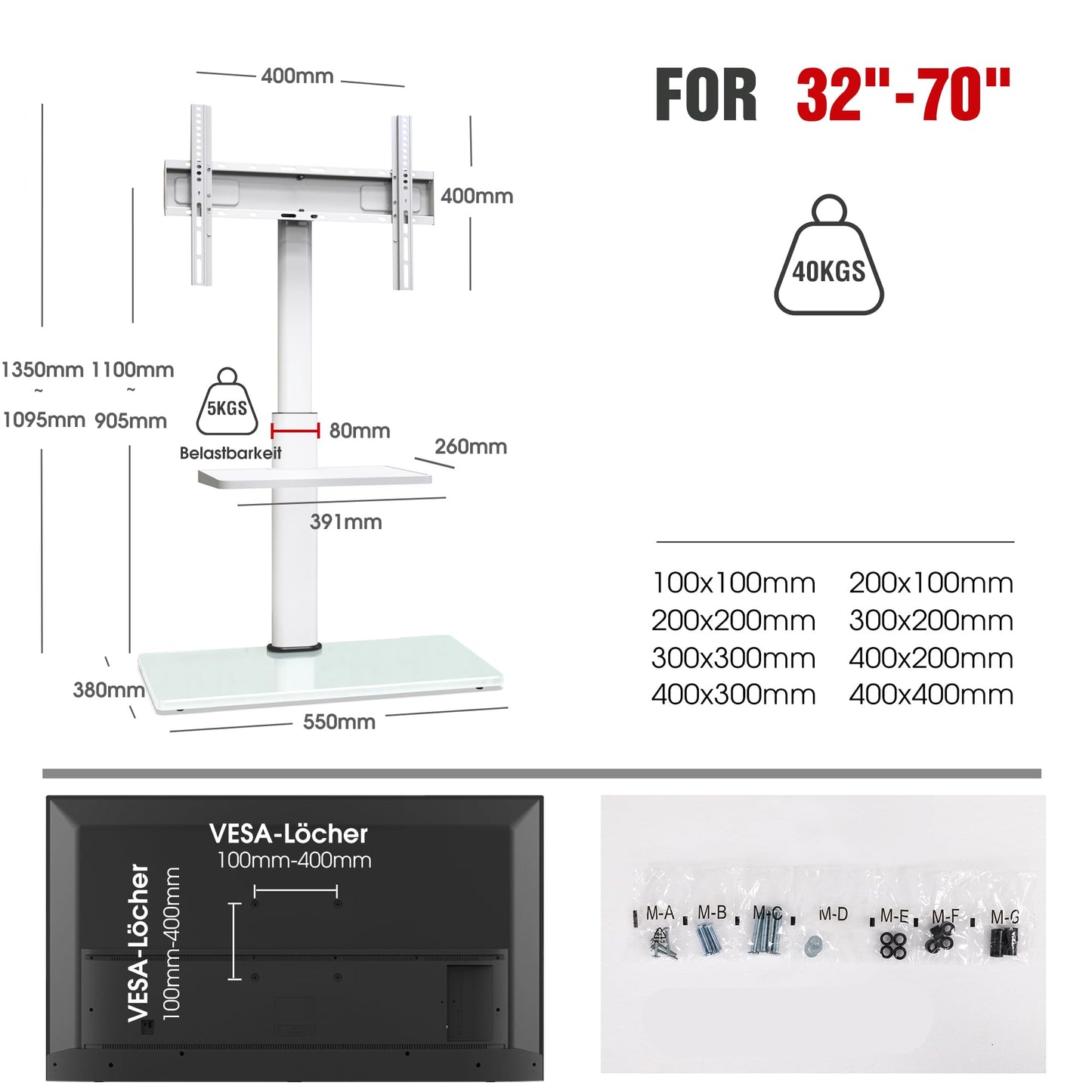 TV -Lattiateline 32-70" 40 KG