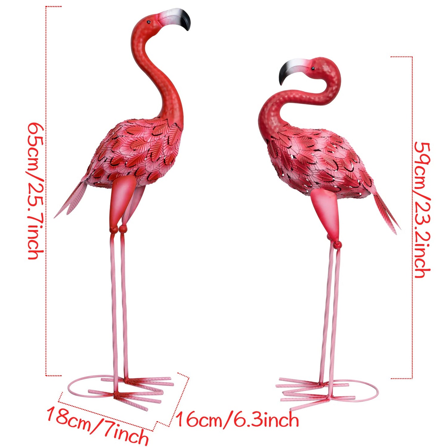 Puutarhakoriste "Flamingo" 2kpl
