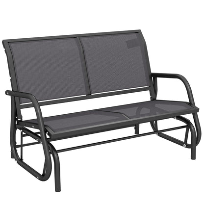 Keinupenkki 2-hengen 120 x 70 x 85 cm Harmaa
