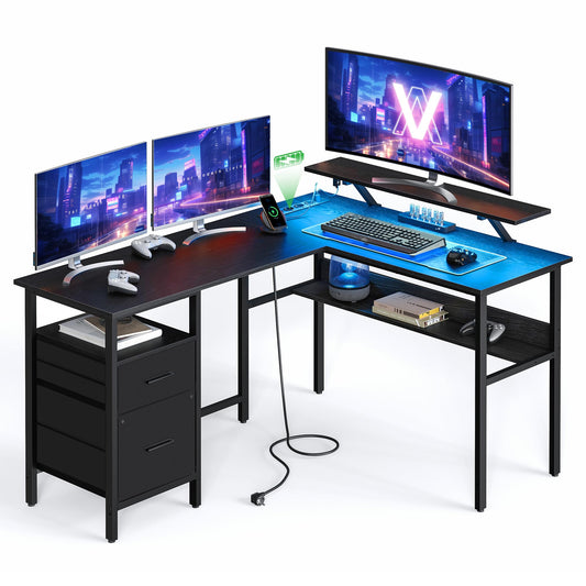 Pelipöytä L-Shape AC LED 150 cm