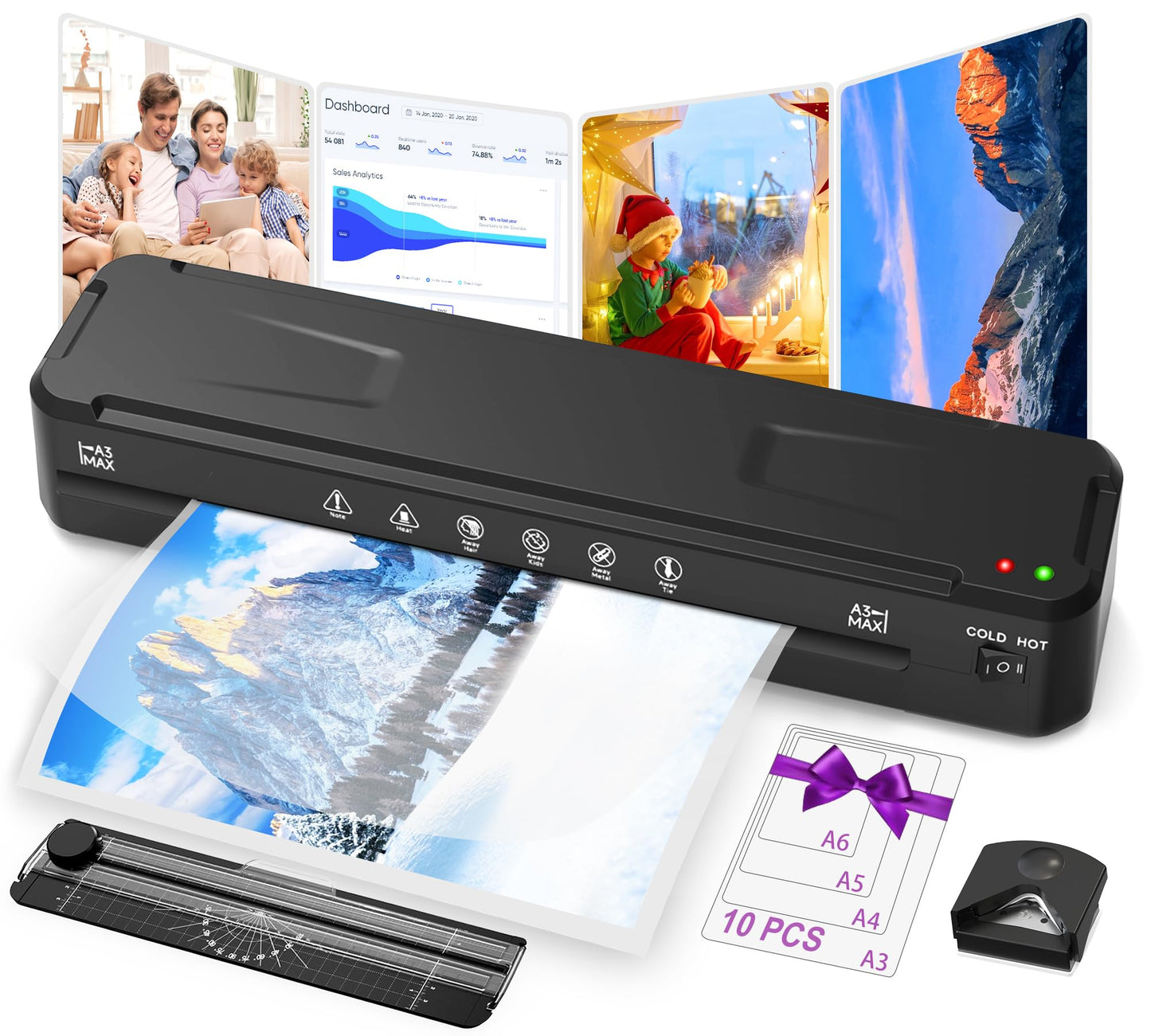 Laminointikone A3 + Kalvot 50 Kpl