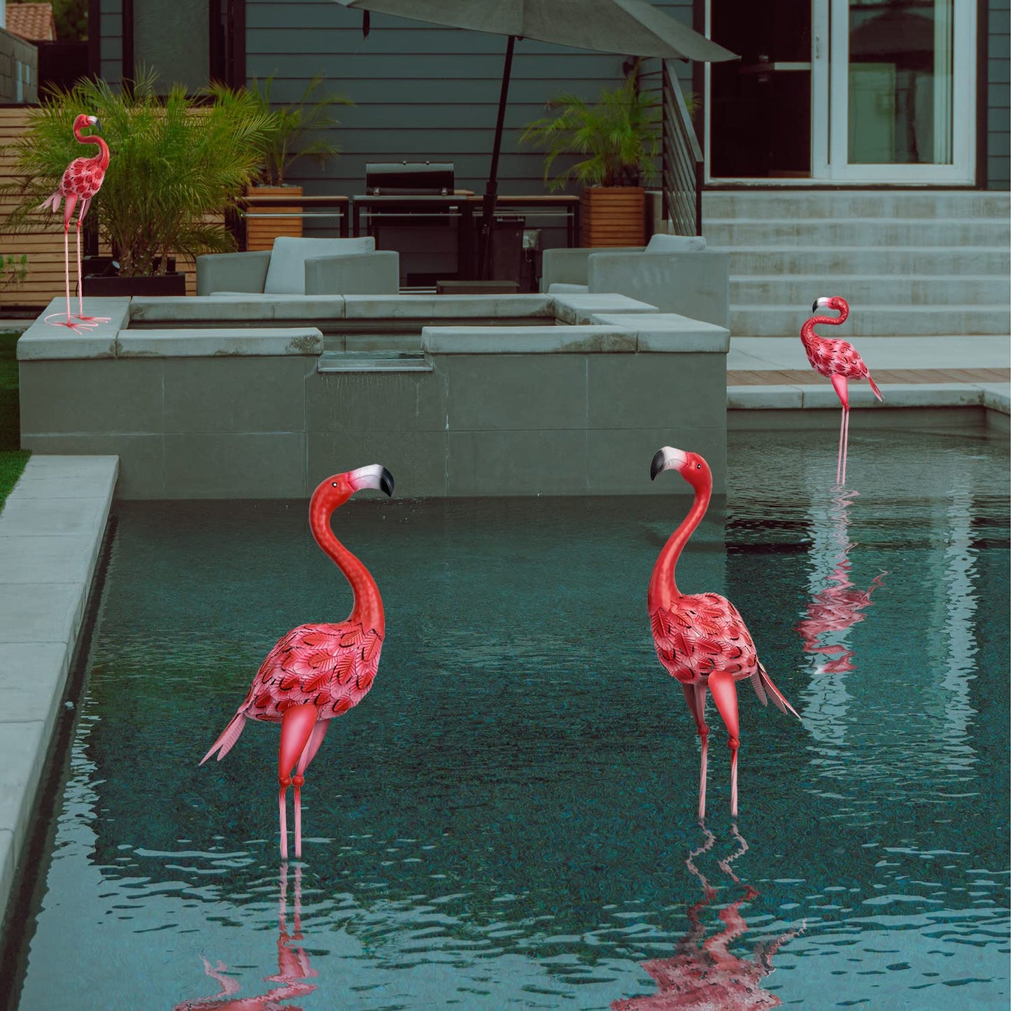 Puutarhakoriste "Flamingo" 2kpl