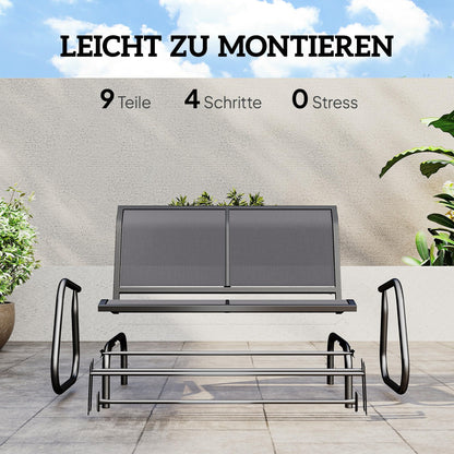 Keinupenkki 2-hengen 120 x 70 x 85 cm Harmaa