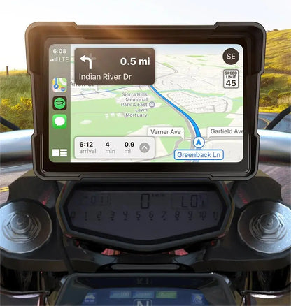 Moottoripyörän navigaattori CarPlay, Android Auto