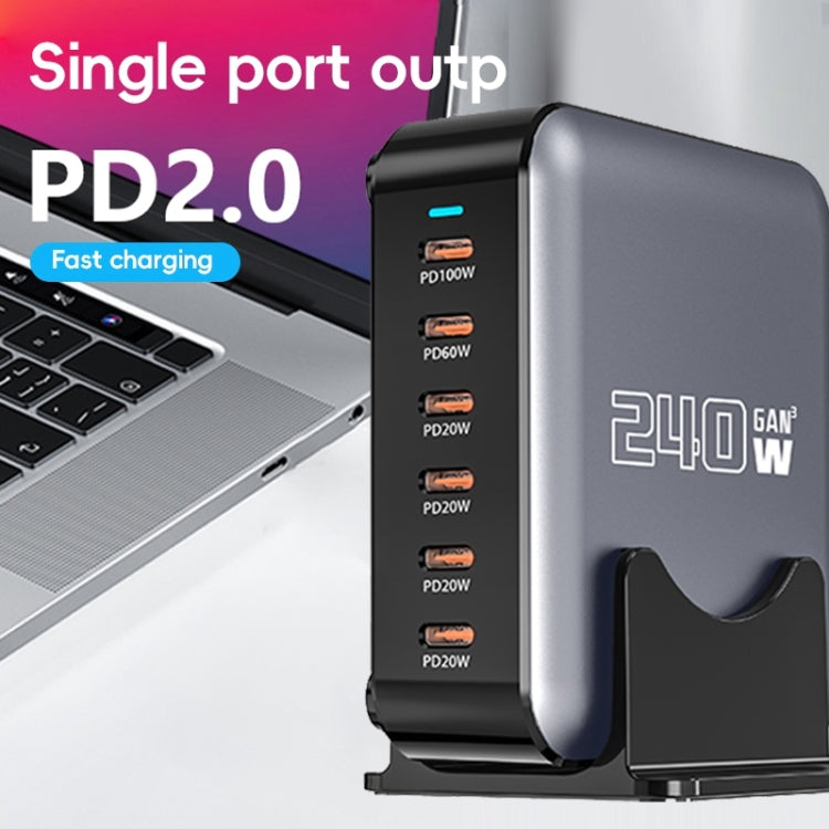 Latausasema USB-C 240W 6-Porttia