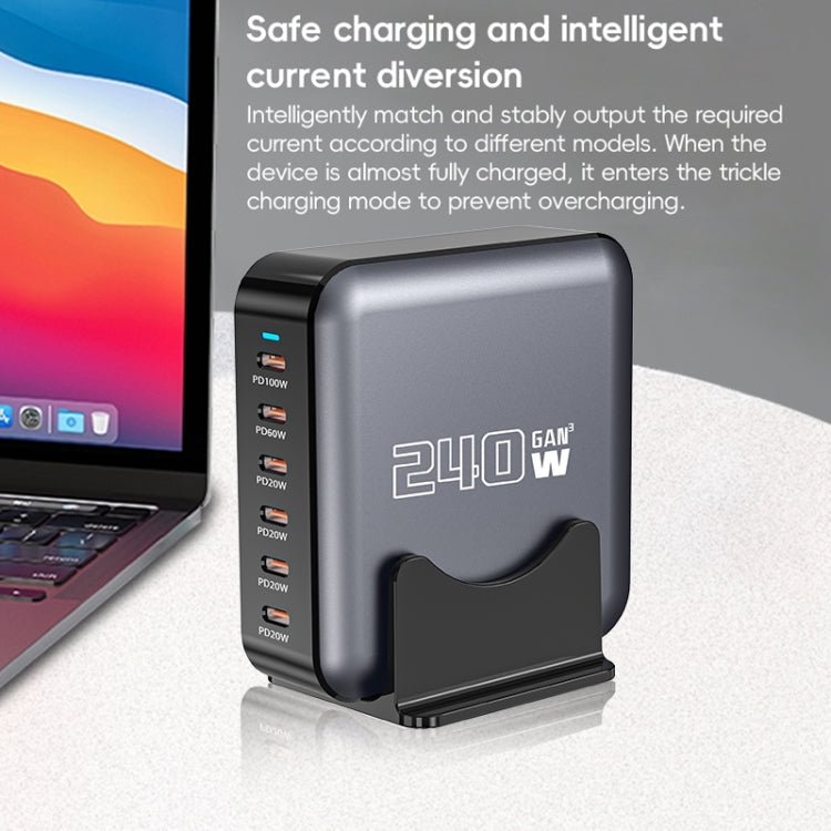 Latausasema USB-C 240W 6-Porttia