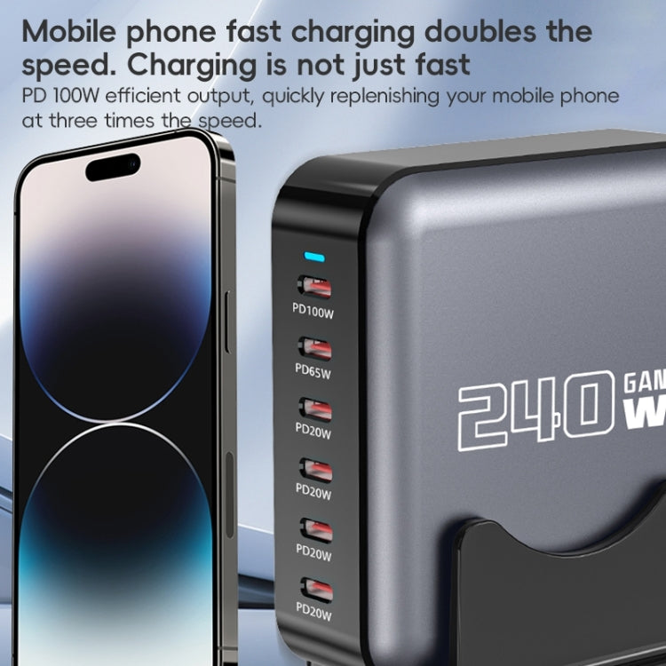 Latausasema USB-C 240W 6-Porttia