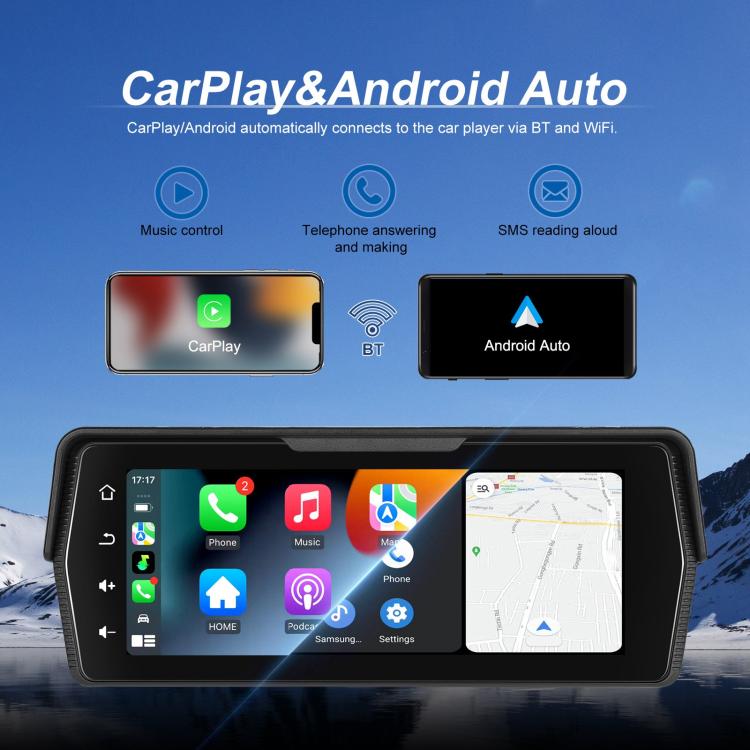Moottoripyörän CarPlay Android Auto