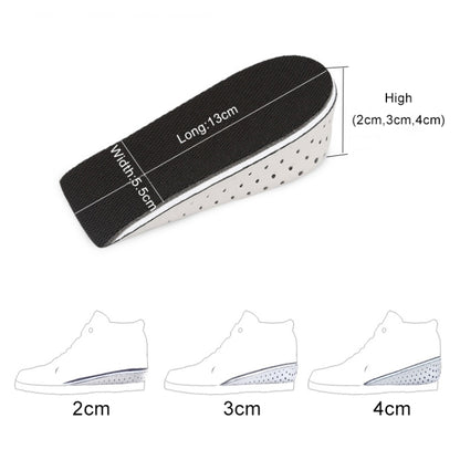 Heighten Heel Insert Shoes Pad Cushion Arch Height Increase Half Insole, Height: 4cm