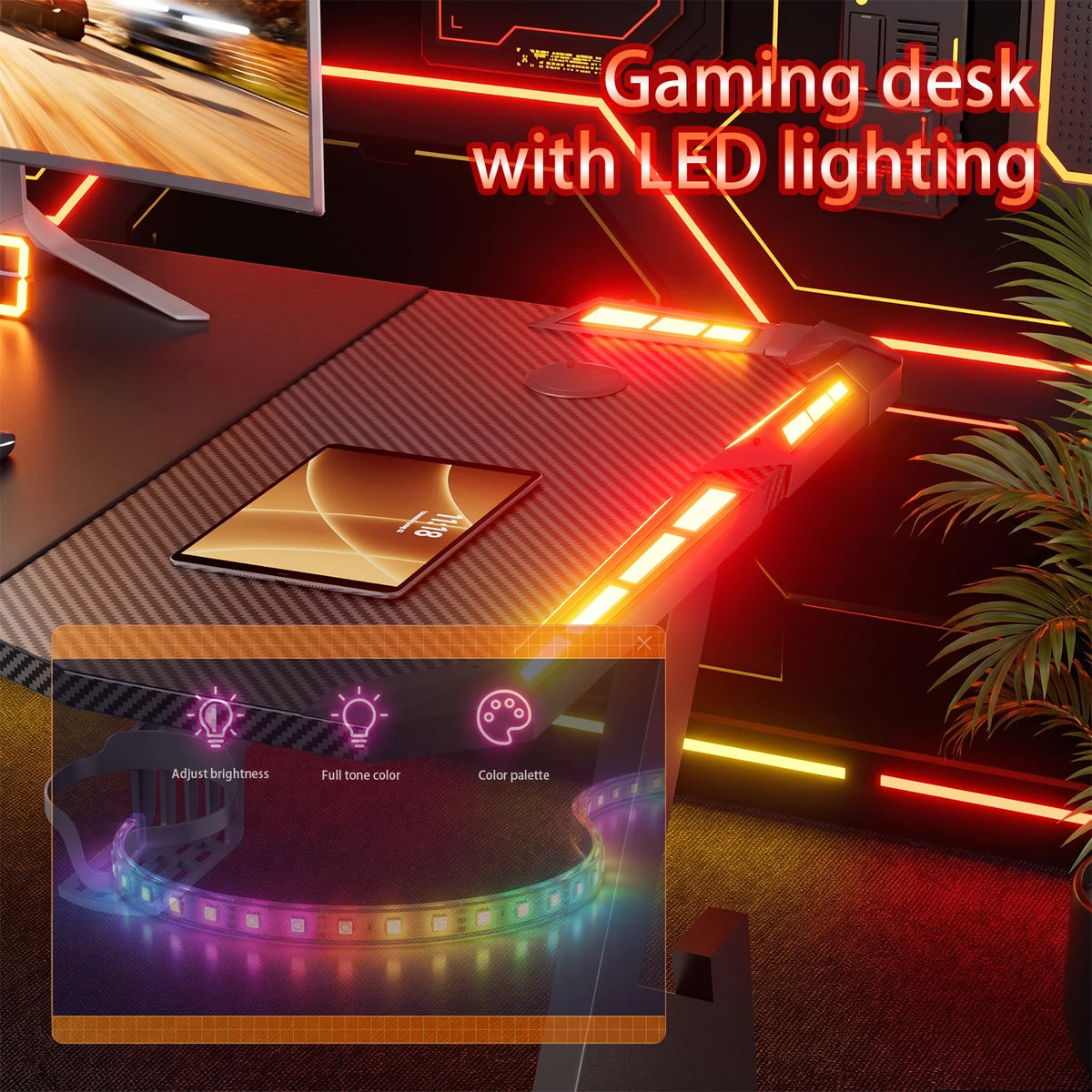 Pelipöytä RGB LED