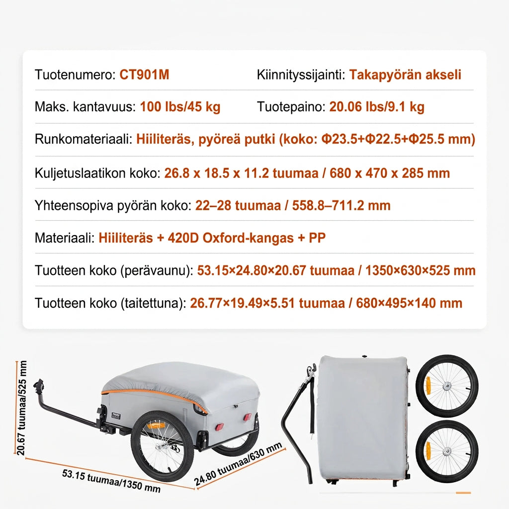 Peräkärry 45 kg