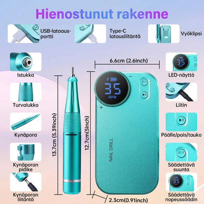 Kynsiviila ladattava 35000 RPM