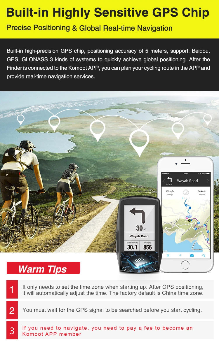 Ajotietokone GPS Bike Computer 2.6