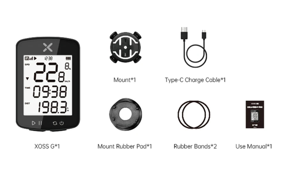 Ajotietokone XOSS G2 GPS