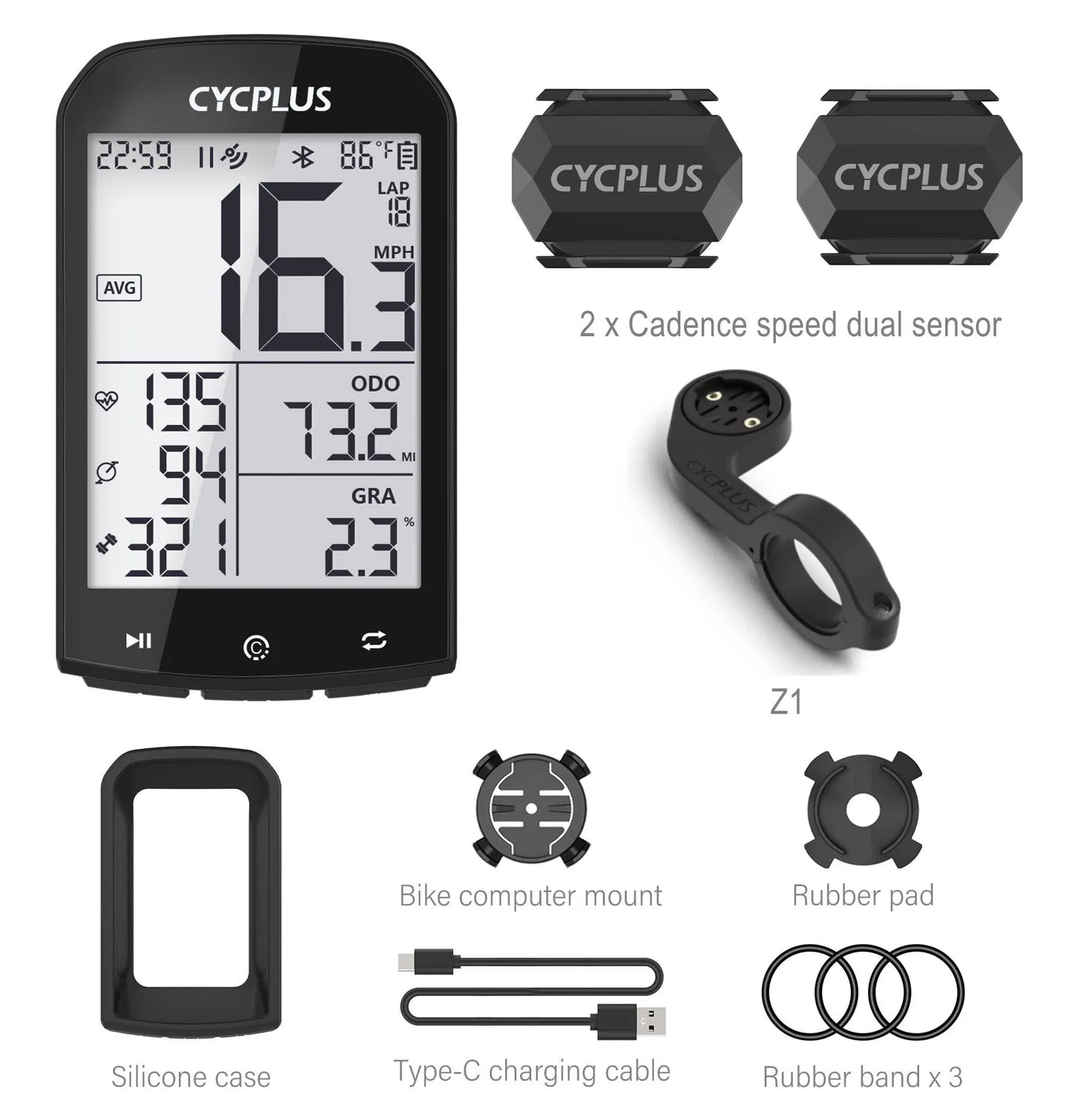 Ajotietokone CYCPLUS M1 GPS