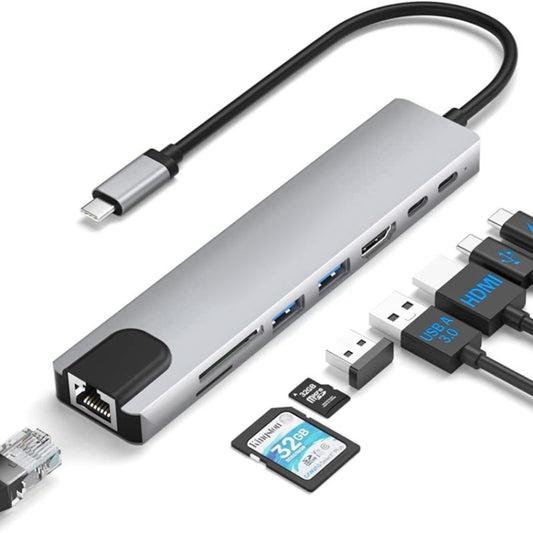 USB-C Adapteri 8 in 1