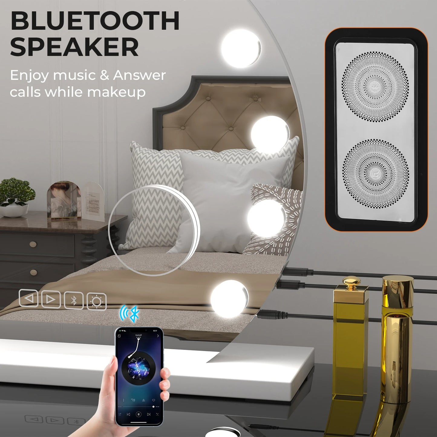 Meikkipeili LED Hollywood 50 cm