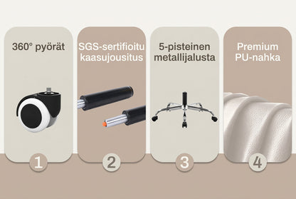Toimistotuoli Jalkatuki PU 150 kg
