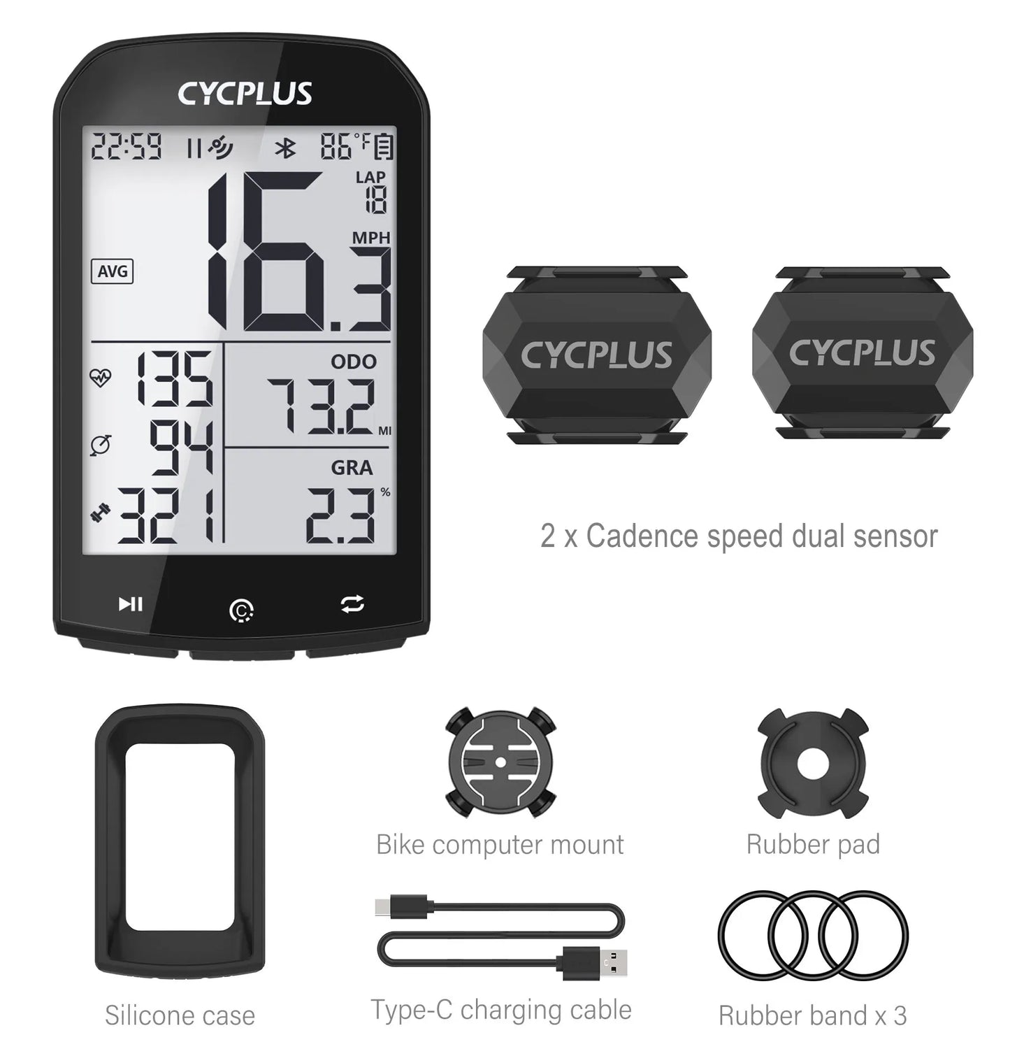 Ajotietokone CYCPLUS M1 GPS