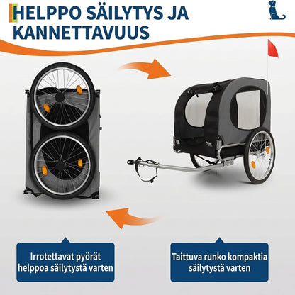 Polkupyörän Peräkärry Koiralle 40 kg