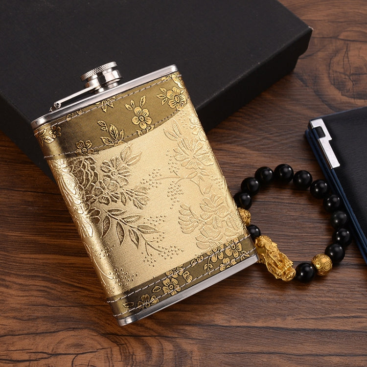 Portable Stainless Steel Hip Flask Set With Wine Glass Funnel, Style:, 8OZ New Jack Patch Core, 8OZ Old Jack Patch Core, 8OZ Old Man Patch Core, 8OZ Yellow Floral Pattern Core, 7OZ Black Leather Jack Gray, 7OZ Yellow Leather Jack Old Man Gray          ...