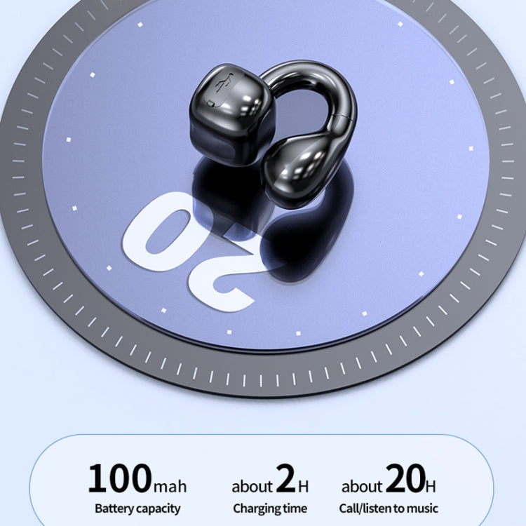M10 IPX5 Waterproof Ear Clip Bluetooth Earphones, Style:, M10 Single Black, M10 Single White, M10 Single Pink, M10 Single Skin Color, M10 Single Green, M10 Doble Skin Color, M10 Doble Black, M10 Doble White, M10 Doble Pink, M10 Doble Green