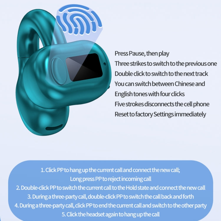 M10 IPX5 Waterproof Ear Clip Bluetooth Earphones, Style:, M10 Single Black, M10 Single White, M10 Single Pink, M10 Single Skin Color, M10 Single Green, M10 Doble Skin Color, M10 Doble Black, M10 Doble White, M10 Doble Pink, M10 Doble Green