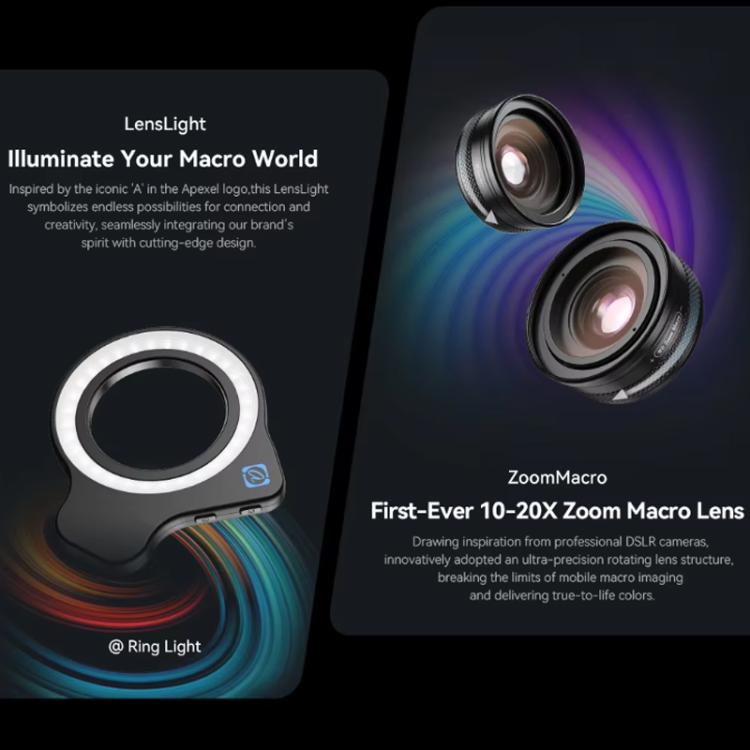 APEXEL 10-20x Zoom Macro Kit