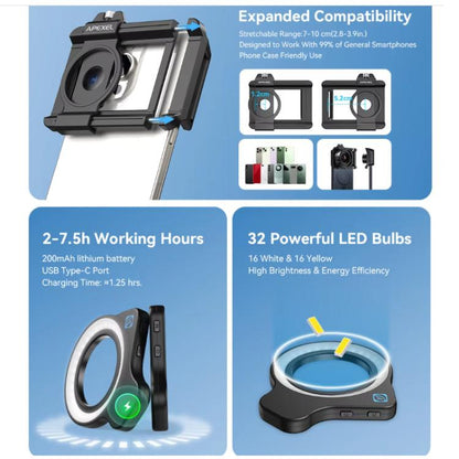 APEXEL 10-20x Zoom Macro Kit