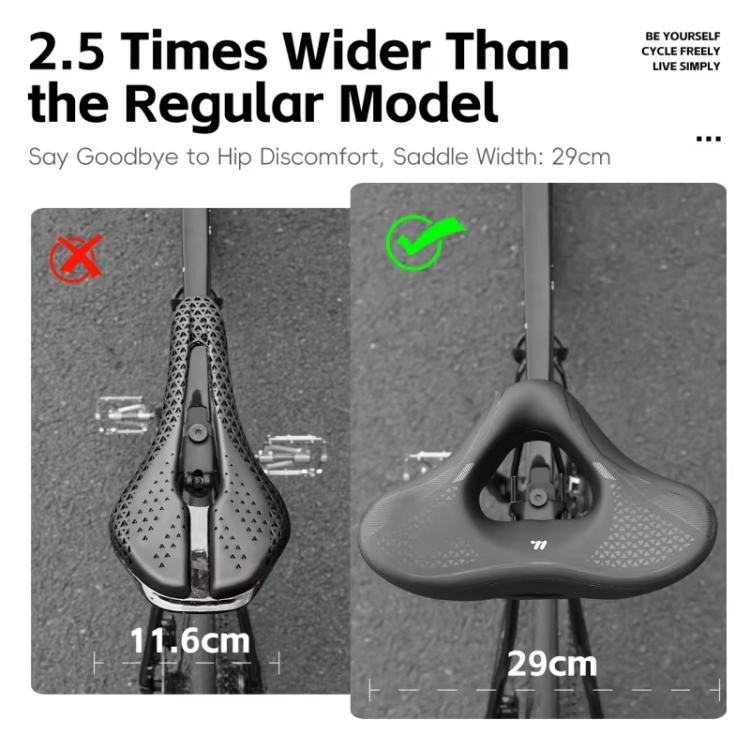 Polkupyörän Satula Erikoisleveä M, L