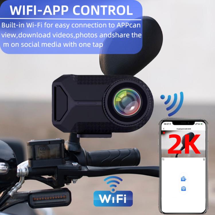 Moottoripyörä Dashcam IP66 WIFI