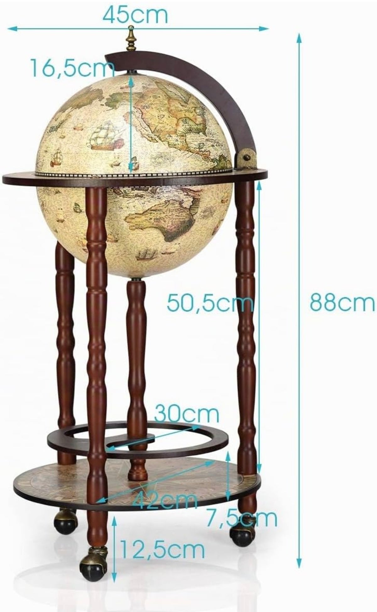 Viinivaunu Globe 88