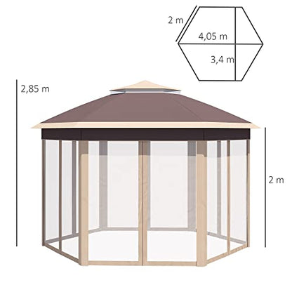 Paviljonki 400 x 400 cm Pop-Up 6-seinää