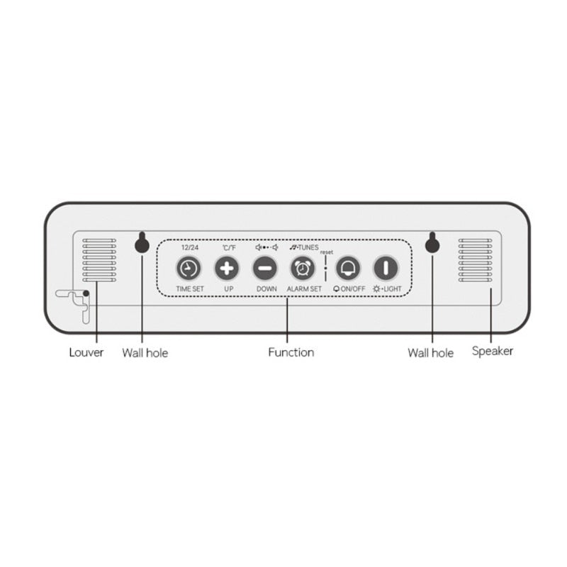 Seinäkello digi iso LED