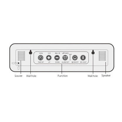 Seinäkello digi iso LED